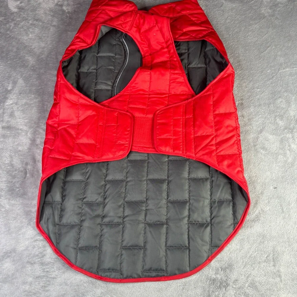 Kurgo Loft Jacket Dog Coat XL Chili Red Quilted Reflective Water Resistant‎ NEW